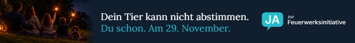 Querbanner mit Familie und Hund: Dein Tier kann nicht abstimmen. Du schon. Am 29. November.